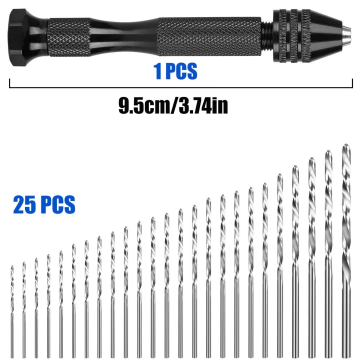 26pcs%20Mini%20Micro%20Hand%20Drill%20Bits%20Set%20High%20Hardness%20Rust-resistant%20Manual%20Drill%20Pin%20Vise%20Chuck%20Diy%20Tool%20Set%20specification%20-%20Image%203