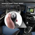 5 Speed Leather Manual Car Gear Shift Knob Lever with Boot Cover for Renault Clio 2 Clio 3 Megane 2 Scenic 2 Kangoo. 
