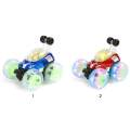 Rechargeable RC Rolling Stunt Car 360 Degree Spinning and Flips with Color Flash Music Remote Control Truck Toy for Kids. 