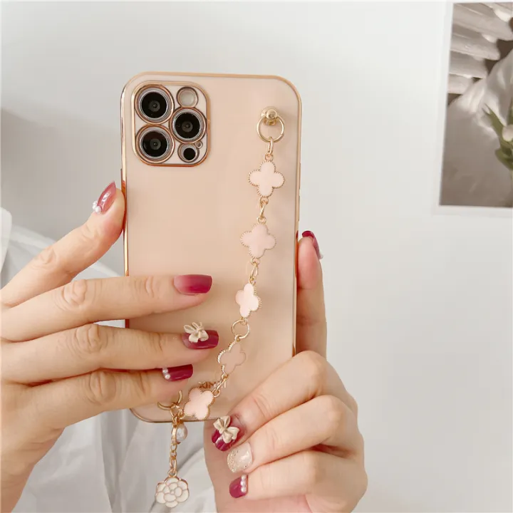 DuBaiNi%20Case%20For%20Xiaomi%20Redmi%2010C%20Luxury%20Plating%20Fashion%20Lucky%20Clover%20Metal%20Bracelet%20Mobile%20Phone%20Chain%20Casing%20Soft%20Shockproof%20Cover%20for%20Girls%20For%20Rings%20With%20Lanyard%20-%20Image%205