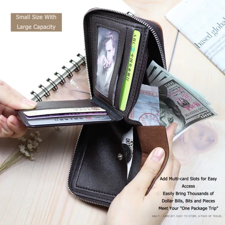 SHABILI%20Short%20Wallet%20for%20Men%20Leather%20Wallet%20Zipper%20Card%20Holder%20Coin%20Purse%20-%20Image%209