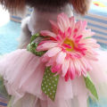 【Atoztide Store】pet Daisy Flower gauze tutu skirt puppy cat bowknot princess clothes. 