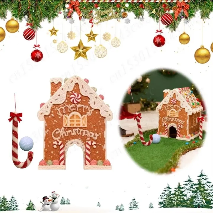 Family Entertainment Candy Cane Club Gingerbread Golf Game Set Golf ...