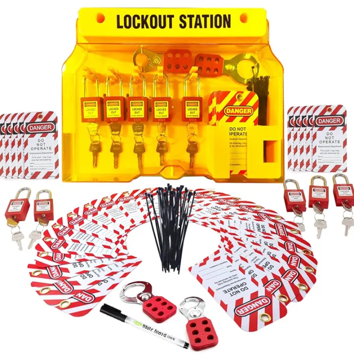 Lockout Tagout Station for Safe Electrical Lockouts,2Hasps,25Loto Tags ...
