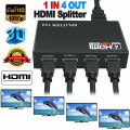 HD 4K 4 Port HDMI Splitter Hub. 