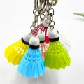 Mini Badminton Keychain - Cute Sports Gift, Metal Keyring. 
