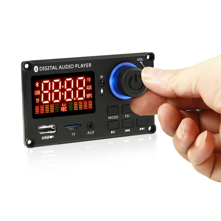 Black%2050W%20Amplifier%20DIY%20MP3%20Decoder%20Board%20Kit%20Bluetooth%205.0%20DC%208-24V%20Car%20MP3%20Player%20USB%20FM%20AUX%20Call%20Recording%20Volume%20Control%20-%20Image%202