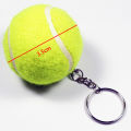 New Design Tennis Ball Key chain Car Key Ring sport chain sliver color Bag pendant KeyChains For Man Women Gift wholesale 17109. 