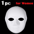 1/5pcs DIY Full Face White Masks Halloween Costumes DIY Blank Paper Painting Mask Dance Ghost Cosplay Masque Party Mask Men Wmen. 