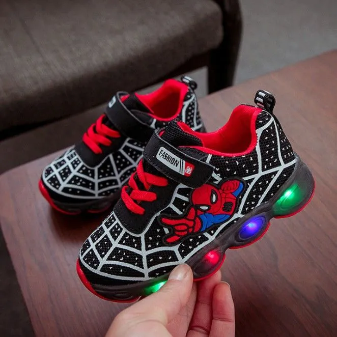 Spider-Man%20Children's%20Shoes%20with%20Lights%20Men's%20Children's%20Luminous%20Shoes%20Pumps%20Light-on%20Boys%20Luminous%20Shoes%20Student%20Flash%20Sports%20Shoes%20-%20Image%204