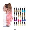 Long Straight 02 Colour Curly Hair Pony Wig Ponytail Tail Hair Cosplay wig Fiber Synthetic Fake Hair Extensions For Women C1770 L. 