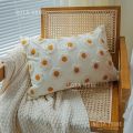 Northern European-StyleinsWind Net Red Pillow Flower Sunflower Living Room Sofa Cute Lumbar Pillow Back Cusion Little Daisy Cushion Cover. 