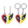 fashionable  Deadpool And Wolverine Best Friend Heart Pendant String Bracelet BFF Friendship Matching Necklace Gifts For Boy Girls Kids. 