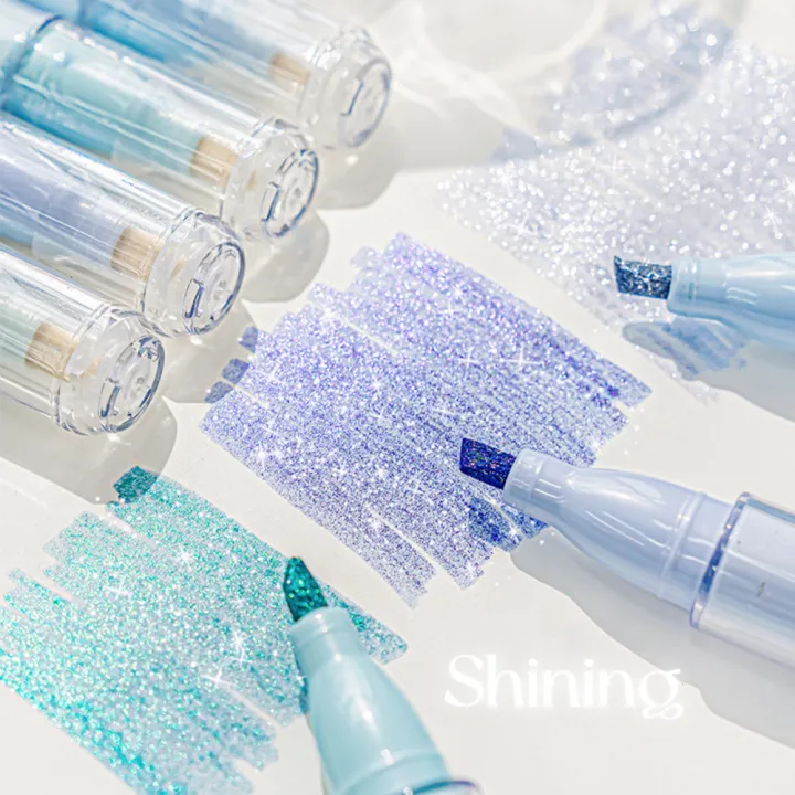 Shimmering%20Girl's%20Heart%20Fluorescent%20Pen%20Transparent%20Highlighter%20Pen%20Clear%20And%20Translucent%20Fluorescent%20Pen%20DIY%20Hand%20Ledger%20Color%20Pen%20Sparkling%20Girl's%20Heart%20Fluorescent%20Pen%20-%20Image%203