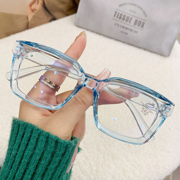 Ultralight%20Cool%20Tawny%20Myopic%20Glasses%20Female%20Transparent%20Frame%20Ins%20Girl%20New%20-%20Image%203
