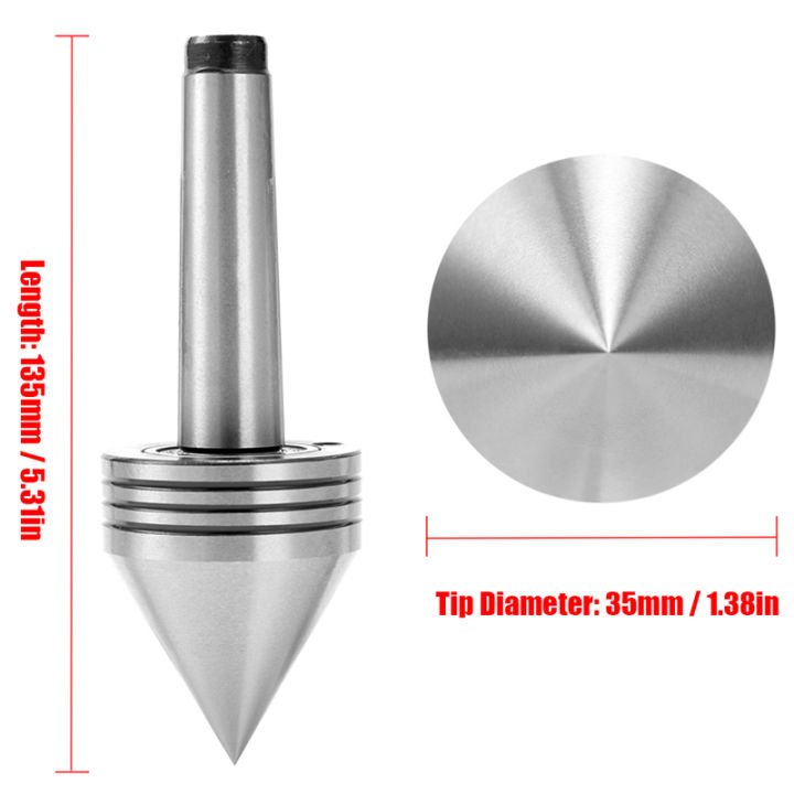 1Pcs Lathe Milling Center MT2 High Accuracy Live Revolving Center Medium Lathe Machine Tool Accessory for CNC Cutter