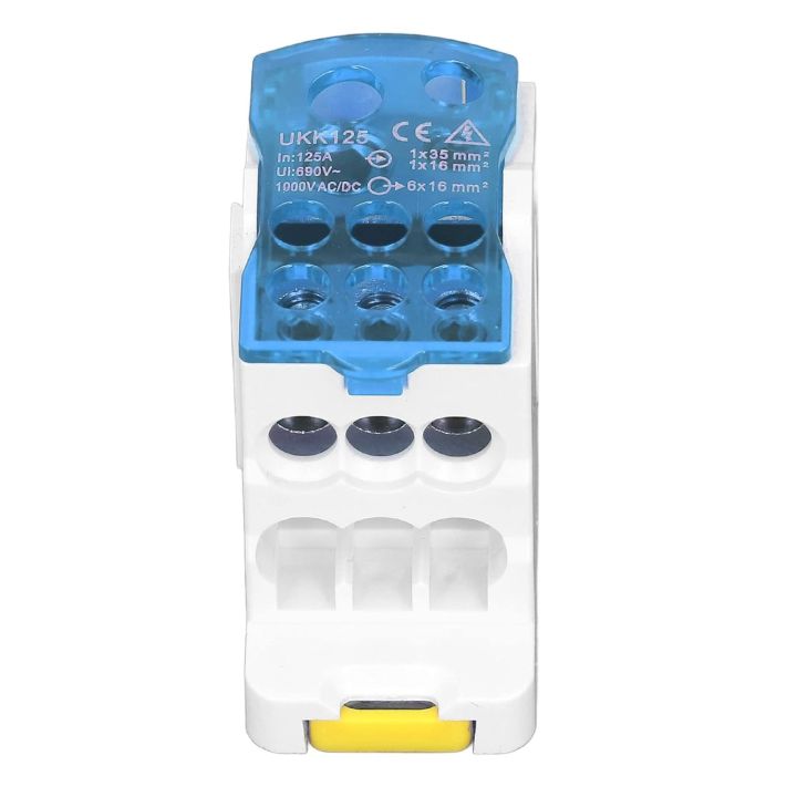 Din Rail Distribution Box BUS BAR Terminal Block 125A Box Rise Card Slot 690V Rail Type C45 Ukk125 Boxed Electrical Boxes