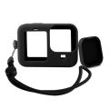 High Quality GoPro 12 11 10 & 9 Compatible Silicone Body Case and a Free Strap with/without Lens Cap. 