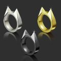 【HOT】 Women Men Cute Cat Ear Rings Self Defense Rings Multifunctional Metal Knuckle Cat Ear Attack Rings Unisex Jewelry Accessories. 