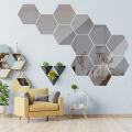 1/10/30pcs Hexagon Mirror Sticker 3D Mirror Acrylic Wall Stickers Self Adhesive Decals DIY Home Decor. 