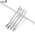Monja 4 Styles Silver Double-end Stainless Steel Nail Art Cuticle Pusher Dead Skin Pusher Remover Manicure Pedicure Care Tools. 