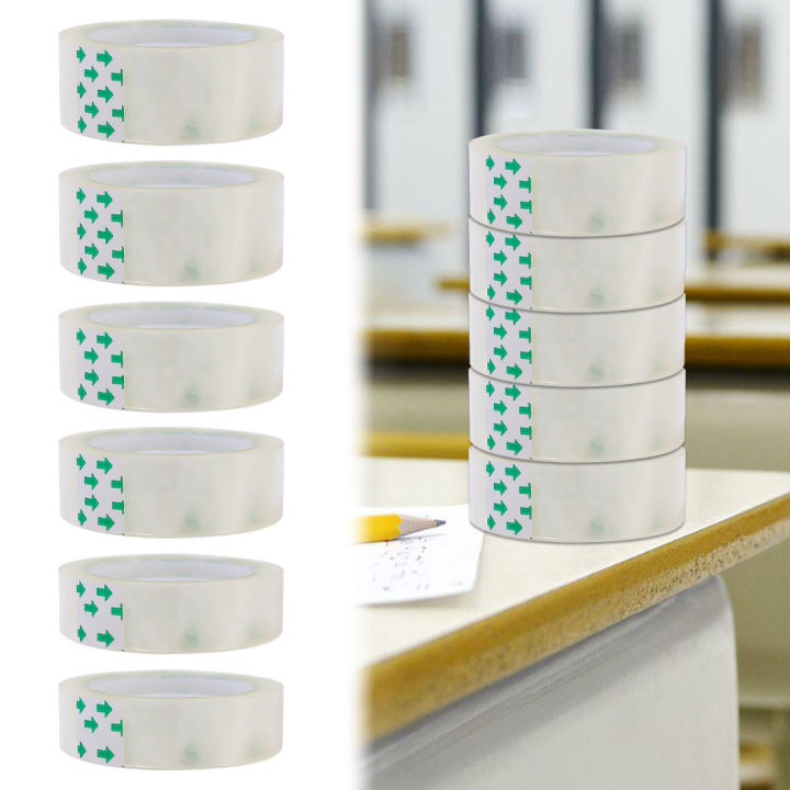 1Roll Transparent Tape Refill 0.8/1.2/1.8CM Clear Tape Refills for Dispenser Invisible Tapes for Office Home School Supplies