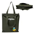MYSU Heavy Duty Brown Eco Friendly Large Canvas Tote Bag with Zipper - 14.5 inches (L) * 3 inches (W) * 16 inches (H) - Holds up to 15kg. 