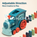 Domino Train Toys Moving Automatically Electric Block Play Kids Children Gift Present Mainan Kereta Api Menyusun Blok. 