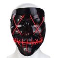 LED Light up Flash EL Wire DJ Party Raver Scary Mask Halloween Costume Cosplay Pink. 