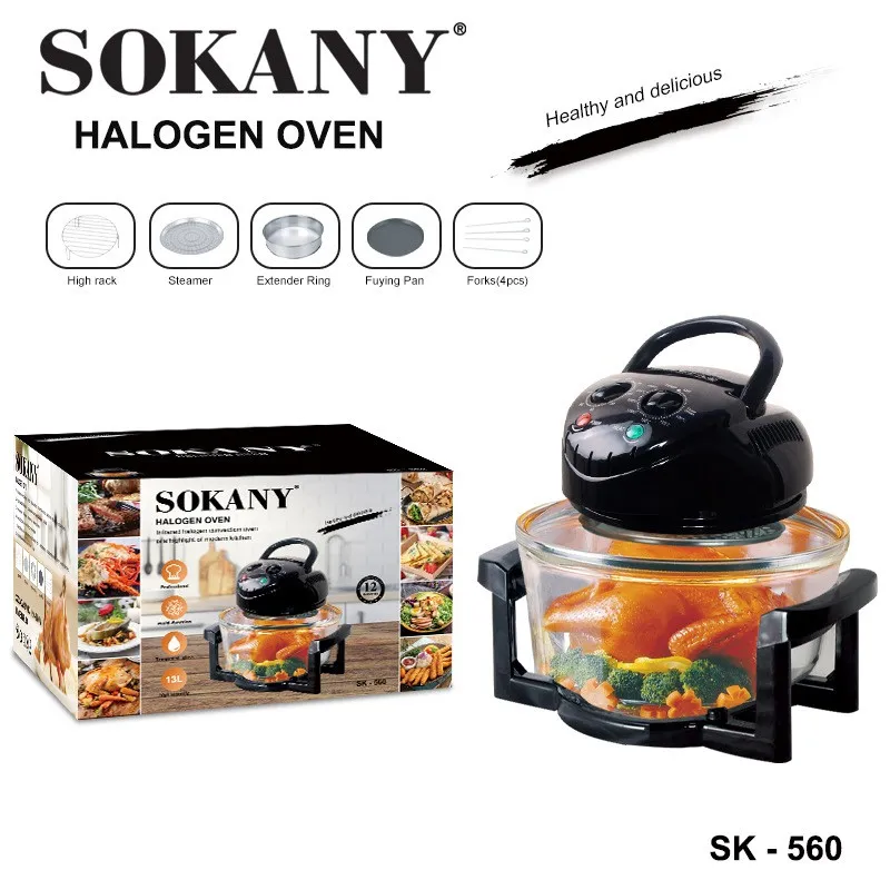 Sokany 13L Halogen Oven - SK-560 – Premium Healthy Oil-Free Convection Oven 2 Sokany 13L Halogen Oven
