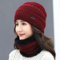 [HOT] Winter Beanie Hat Scarf Thermal Fleece Knitted Hat Soft Warm Balaclava Wool Neck Warmer Scarf Cap. 