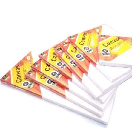 White Blank Artist Canvas Board Wooden Frame 20cm X 20cm 280gsm