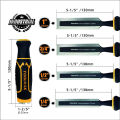 Wood Firmer Chisel Set 4 PCS Blade with Parkerizing for Rust Protection Chrome-Vanadium Steel Professional Heavy Duty for Woodworking. 