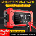 Large Screen Car Battery Charger 6A 12V Car and Motorcycle Battery Charging Device Lead-acid Battery Smart Repair LCD Display. 