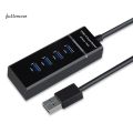 [emove] Portable USB 3.0 Super Speed 4 Ports Hub Data Sync Adapter for Computer Laptop. 