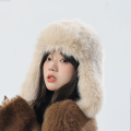 Withoutyou Tide Head Cap Warm Ear Protector Ski Winter Fluff New style Hat Hair Ladies Lei Feng Cap Storm Cover. 