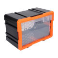 Electronic Component Storage Box PVC Practical Versatile Non Breakable Parts Storage Box Securely Stackable for DIY Tool Bits. 