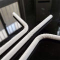 Plastic Bendy Straw 100 Piece White Packet. 