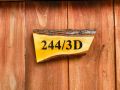 Laser Engraved Custom Made Wooden House number board. 