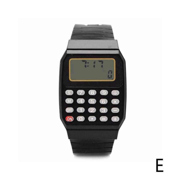 Portable Calculator Mini Kids Calculator Watch 8-digit Kids Mini-watch Screen Counter Watch Led Calculator Calculator Scientific Calculator Student R5T4