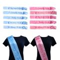 Birthday Decor Rose Gold Blue Pink Grandma To Be Mommy To Be Boy Girl Footprint Baby Shower Sash Mom Favor Gift. 