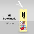 BT21 Stack Bookmark with BTS Logo | 2x6 Inch | Bright Yellow K-Pop Bookmark | Cute Stationery Gift for ARMYs. 