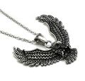 Mens Punk Fashion Domineering Flying Eagle Animal Pendants Necklace[Gold,Silver]. 