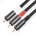 RCA to 2RCA Subwoofer Cable Y Adapter Splitter for Headphone Amplifier 2m. 