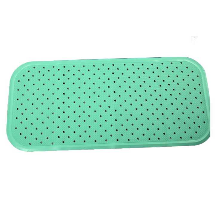 bath mat | Shower Mat Anti slip Natural Rubber, 76x34cm Antimicrobial and machine washable with drain holes and suction cups