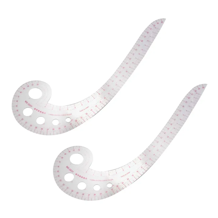 Spreeshop 2pcs 11.8 inch Long Comma Shaped Plastic Transparent French ...