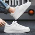 Men's Shoes Summer New Breathable White Shoes Thick Bottom Black Board Shoes Versatile Work Waterproof Non-Slip Pure Black Shoes Men. 