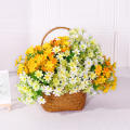 Cute Artificial Flowers Lifelike Silk Decorative Flower Silk Daisies 28 Heads One Bouquet 7 Branch for Floral Arrangement DIY Flowers Table Decor Home Decor Wedding Decoration DIY Crafters Room Accent. 