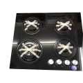 4 Burner Black Tempered Glass Gas Cooker Hob. 