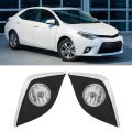 1pair Fog Lights Kit 81481 02340 Front Bumper Fog Lamp With Chrome Cover Wiring Switch for Toyota Corolla 2014 to 2016. 